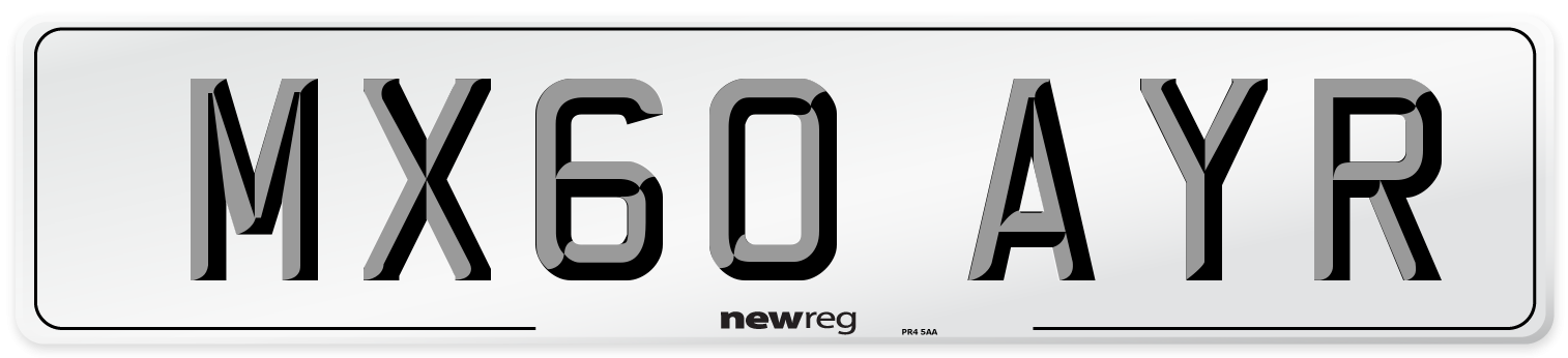 MX60 AYR Number Plate from New Reg